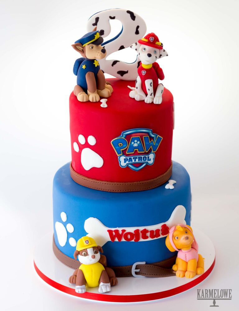 Chase, Marshall, PawPatrol, PsiPatrol, Rubble, Skye, birthday, cake, chłopięcy, dla dziecka, figurka, tort, urodzinowy